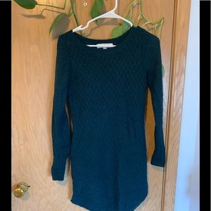 Loft dark green sweater dress